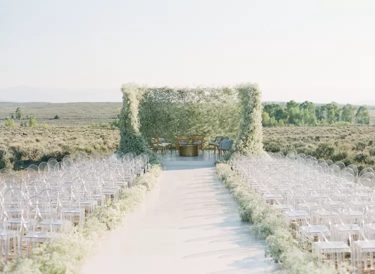 Ghost chair outdoor ceremony